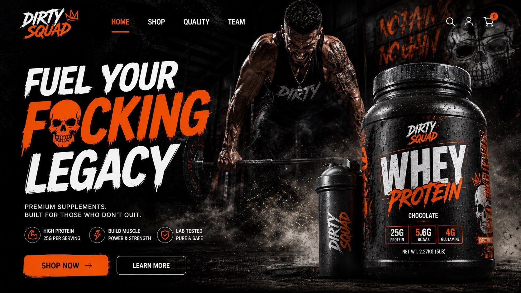 Dirty Squad - Street Style Fitness Supplement Brand
